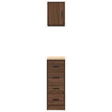 ZNTS Garage Cabinets 2 pcs Brown Oak Engineered Wood 3328320