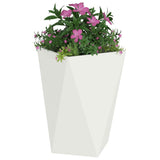 Planter White 50 x 50 x 75 cm Steel 883796