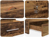 Storage Bed Frame Old Wood 140 x 200 cm Engineered Wood 3335299