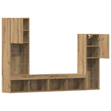 TV Cabinet 4 pcs Artisan oak Engineered wood 3334390