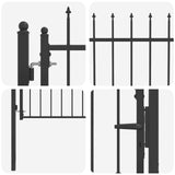 Fence Gate HORST 100 x 100 cm Metal Black Lockable 42034044
