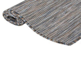 Outdoor Flatweave Rug 200x280 cm Brown and Blue 340819