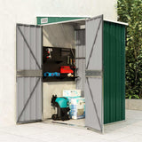 Wall-mounted Garden Shed Green 118x100x178 cm Galvanised Steel 316217