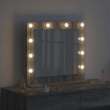 Vanity Mirror Rectangular Grey Sonoma 60 x 55 x 18 cm 868290