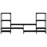 TV Cabinet Black 206.5x28.5x95 cm Engineered Wood 842481