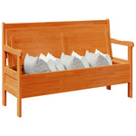 Outdoor Bench Brown 119 x 76 x 44cm Solid pine wood 4012184