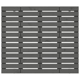 Wall Headboard Grey 146x3x91.5 cm Solid Wood Pine 824685