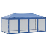 Folding Party Tent with Sidewalls Blue 3x6 m 93549