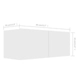 8 Piece TV Cabinet Set White Engineered Wood 3078669
