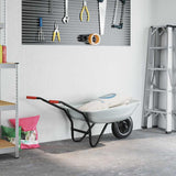 Wheelbarrow Silver and Black 133 x 62.5 x 58 cm Steel 42007975