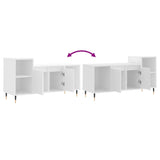 TV Cabinet White 100x35x55 cm Engineered Wood 831308