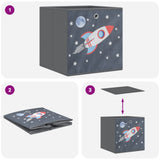 Foldable Storage Boxes 10 pcs Grey 32x32x32 cm Non-woven Fabric 4018988