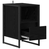 Bedside Table 2 pcs Black Oak 39.5 x 30 x 50 cm Engineered Wood 886655