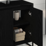 Bathroom Cabinet Black Oak 60 x 30 x 60 cm Engineered Wood 886486