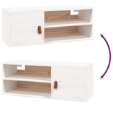 Wall Cabinet White 80x30x30 cm Solid Wood Pine 818387