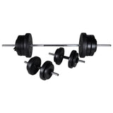 ZNTS Adjustable Sit-up Bench with Barbell and Dumbbell Set 60.5 kg 275348