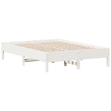Bed Frame without Mattress White 120x190 cm Small Double Solid Wood Pine 842723