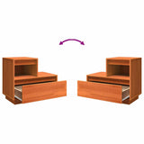 Bedside Cabinet Wax Brown 60 x 34 x 51 cm Engineered Wood 869894