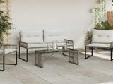 Outdoor Table Grey and Black 80 x 40 x 40 cm 42025183