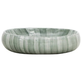 Countertop Basin Green Oval 59x40x15 cm Ceramic 155083