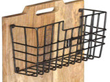 285878 Wall-mounted Magazine Rack 33x10x67 cm Solid Rough Mango Wood