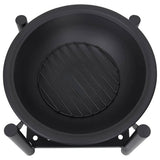 Fire Pit with Poker 54x54x55 cm Steel 313639