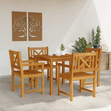 Garden Dining Set 5 pcs Brown Solid Acacia wood 3375657