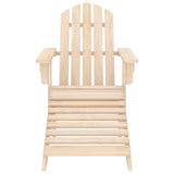 Garden Adirondack Chair with Ottoman Solid Fir Wood 315862