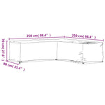L-Shaped Garden Furniture Covers 2 pcs 16 Eyelets 250x250x70 cm 3155372