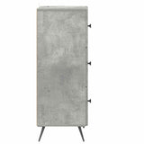 Drawer Cabinet Concrete Grey 33 x 34.5 x 90 cm Engineered Wood 895538