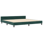 ZNTS Bed Frame Dark Green 200x200 cm Velvet 3344966