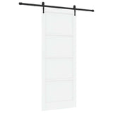 Sliding Door ORKDAL 93 x 232 cm Engineered Wood White and Black 3450276