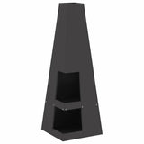 Fire Pit Black 35 x 35 x 100 cm Steel 858946