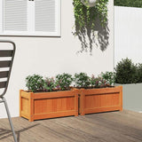Garden Planters 2 pcs Wax Brown Solid Wood Pine 837444
