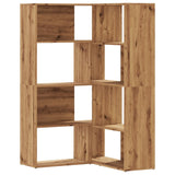 Corner Bookcase 4-Tier Artisian Oak 85x85x140 cm Engineered Wood 3307818
