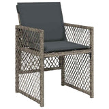 Garden Dining Set 5 pcs Grey Poly Rattan 3380627