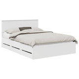 Bed Frame with Drawer White 140 x 190 cm Engineer Wood 3410707