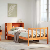 Bookcase Bed without Mattress Wax Brown 75x190 cm Small Single Solid Wood 3322113