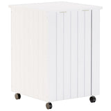 Laundry Basket with Wheels RANA White 45x45x64 cm Solid Wood Pine 4002334