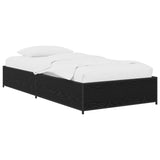 Bed Frame Black Oak 80 x 200 cm Engineered Wood 8009141