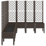 Garden Planter with Trellis Brown 200x160x142 cm PP 367945