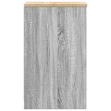 Garage Storage Cabinet Grey Sonoma 30x51x85 cm Solid Wood Pine 860558