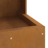 Fire Pit Brown 35 x 35 x 100 cm Weathering Steel 858931