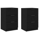 Bedside Cabinet 2 pcs Black Oak 40 x 65 x 65 cm Engineered Wood 862768