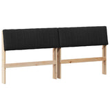 Upholstered Headboard Black 180 cm Solid Pine Wood 879216