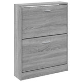 Shoe Cabinet Grey Sonoma 59x17x81 cm Engineered Wood 342540