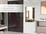Decorative Grid Wall Mirror, with Back Hooks - Gold Tone T3398P341290