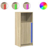 Sideboard with LED Sonoma Oak 42.5x34x100 cm Engineered Wood 852154