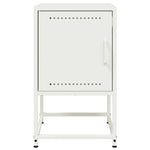 ZNTS Bedside Cabinet White 36x39x60.5 cm Steel 846456