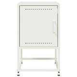 ZNTS Bedside Cabinet White 36x39x60.5 cm Steel 846456